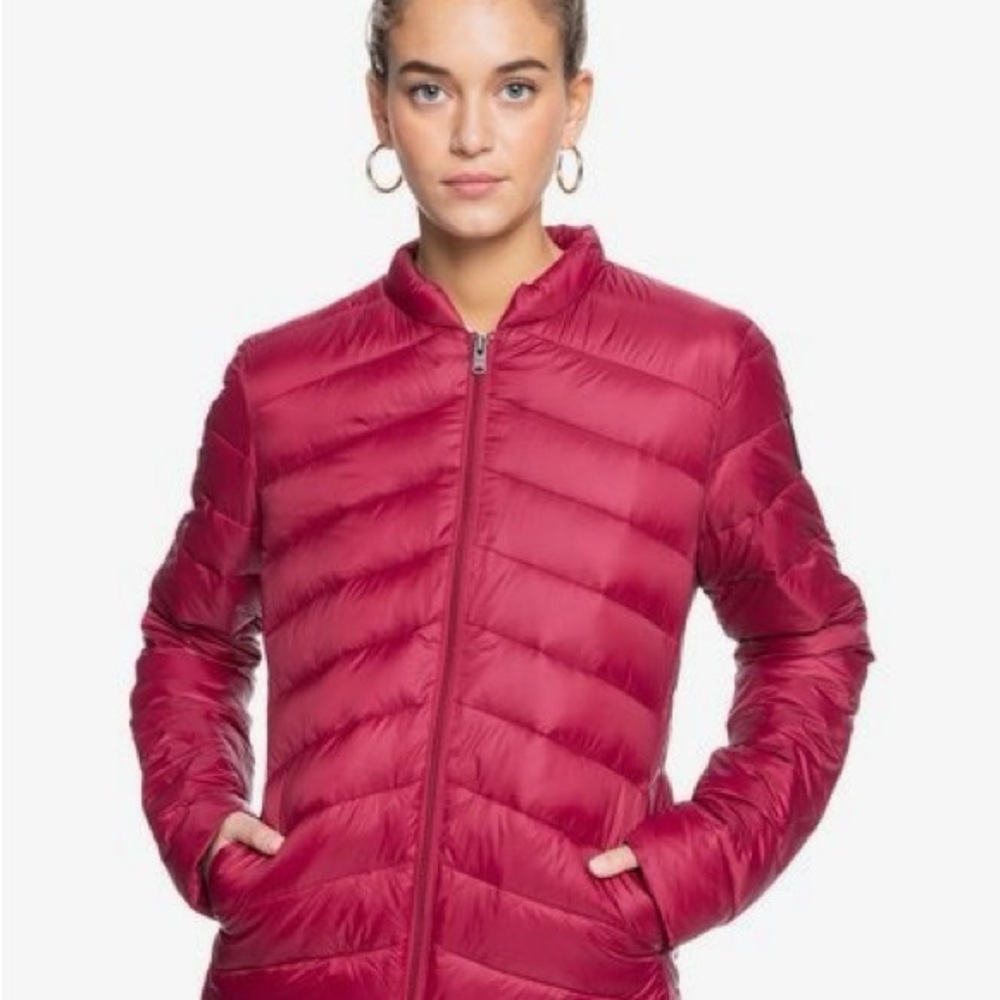 Roxy Women's Puffer Jacket - Deep Red